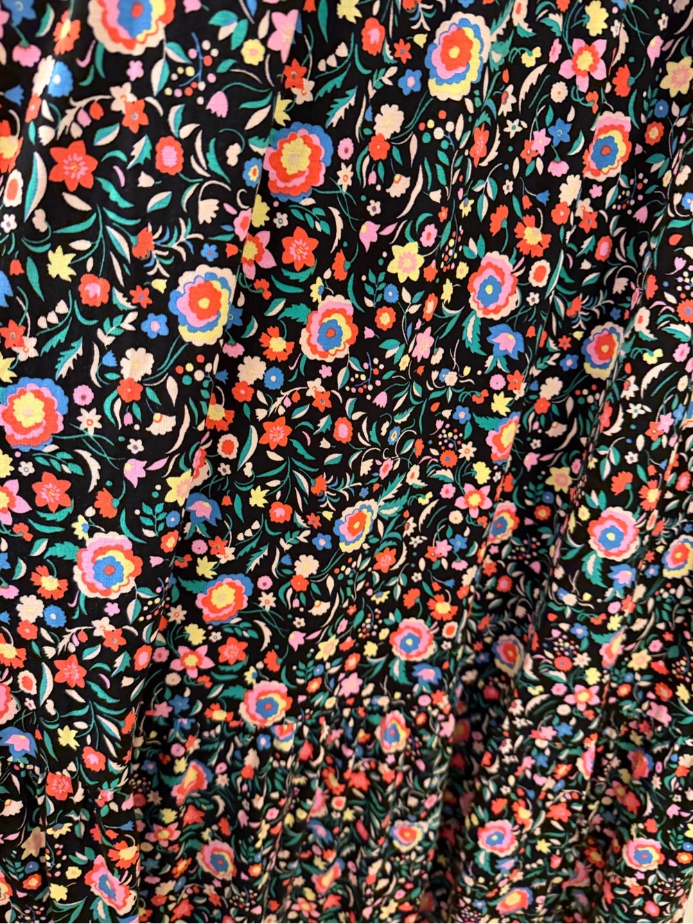 New Boden US 8R Black Colorful Floral Long Sleeve Midi Dress - Picture 4 of 6